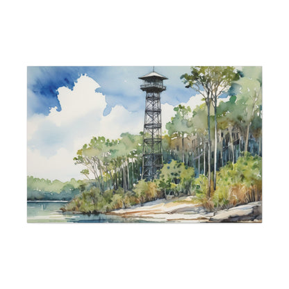 Park Tower Vibe, Watercolor Canvas Painting, 2 of many