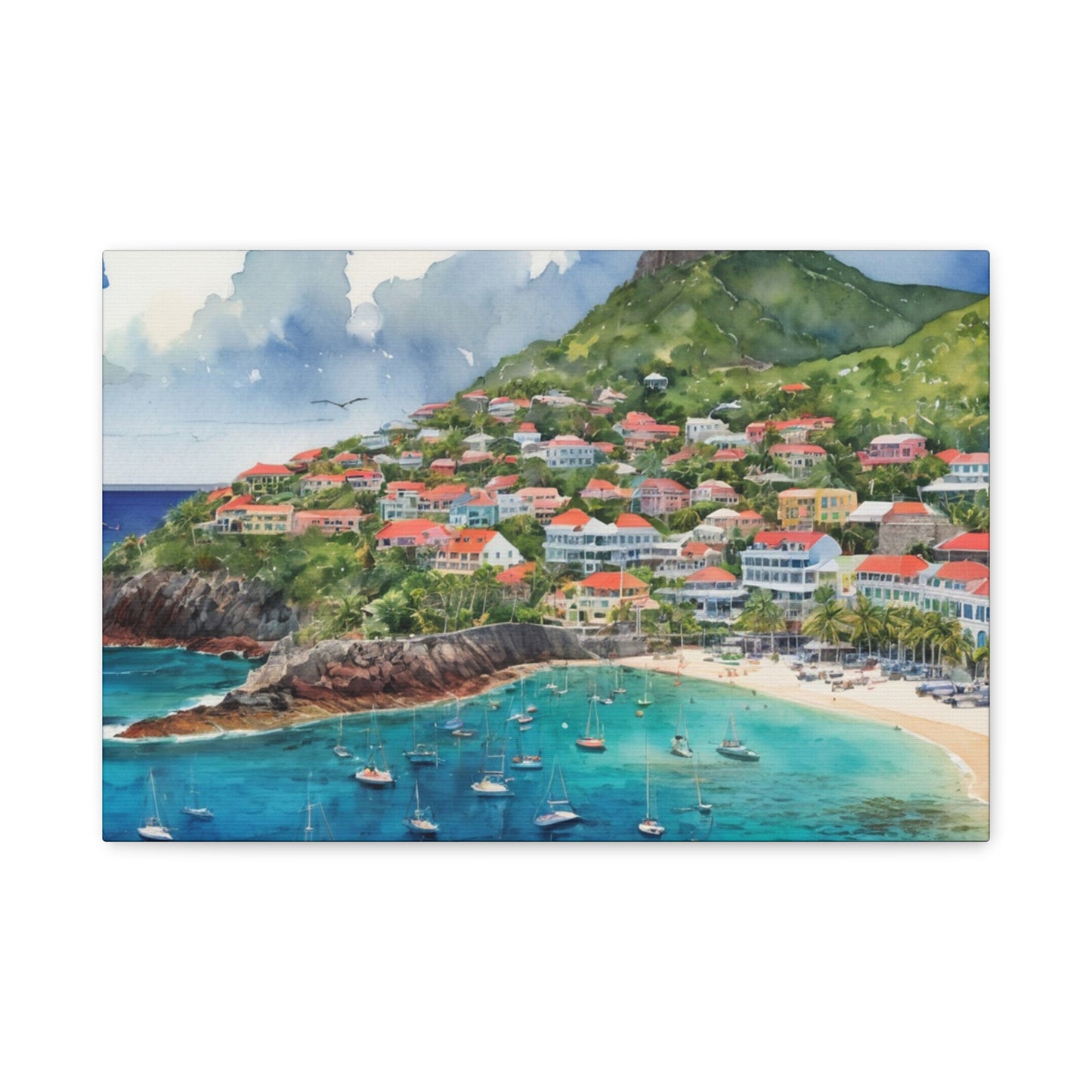 St. Barts Coastal Vibe, Canvas Painting, 4 of many