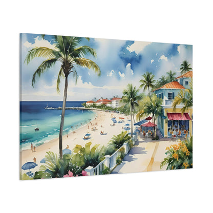 Palm Beach Waterfront, Palm Beach Watercolor Painting, 8 of many