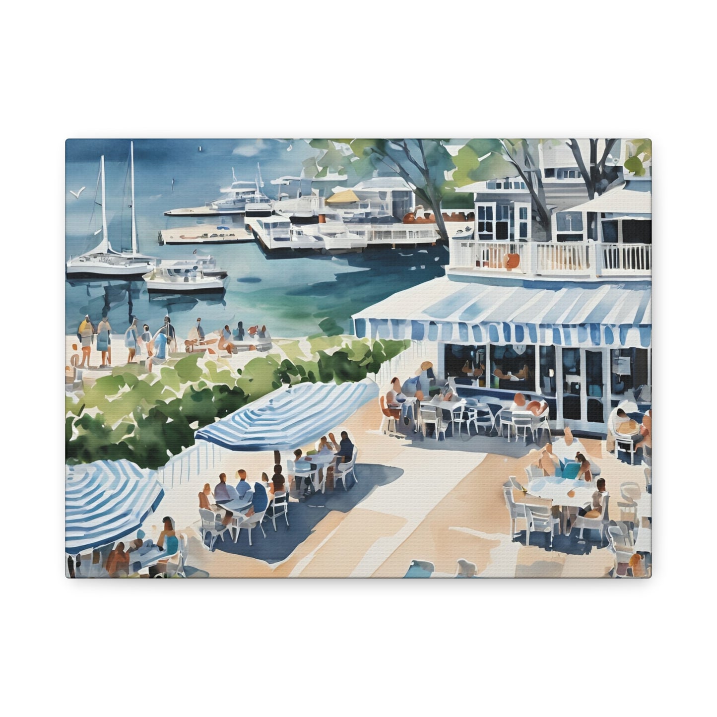 Hamptons Waterfront, Hamptons Watercolor Painting, 7 of many