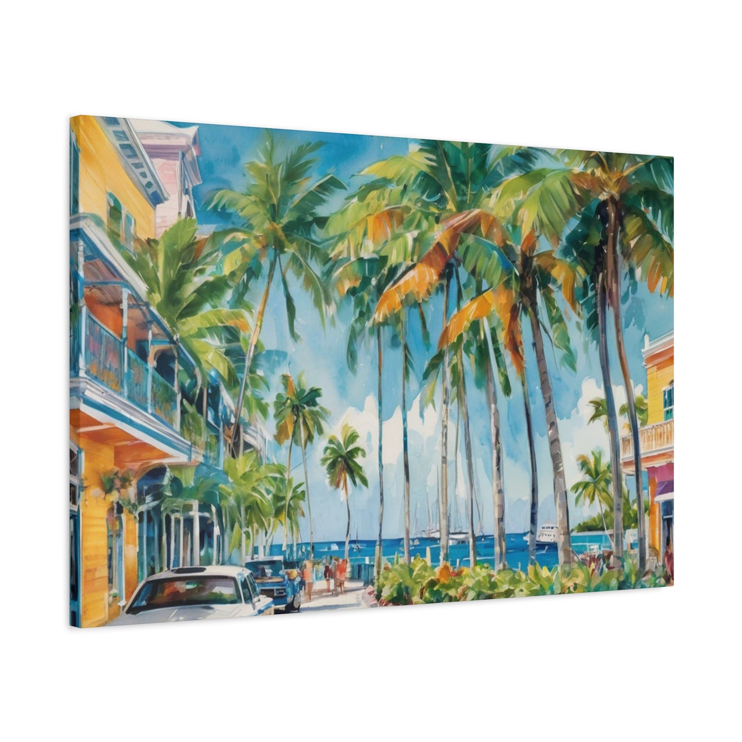 Key West Vibe, Coastal Canvas Painting, 3 of many