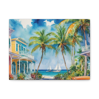 Key West Vibe, Coastal Canvas Painting, 5 of many