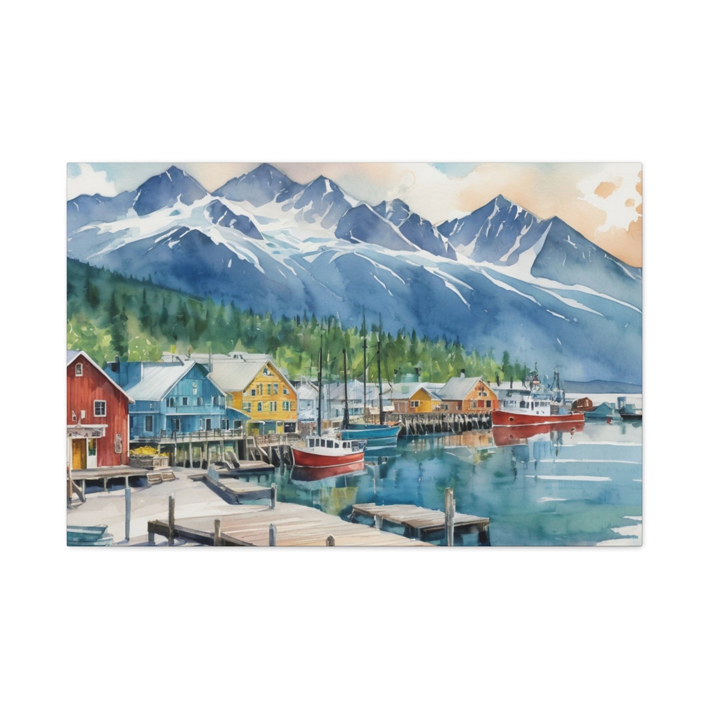 Alaska Coastal Vibe, Canvas Painting, 9 of many