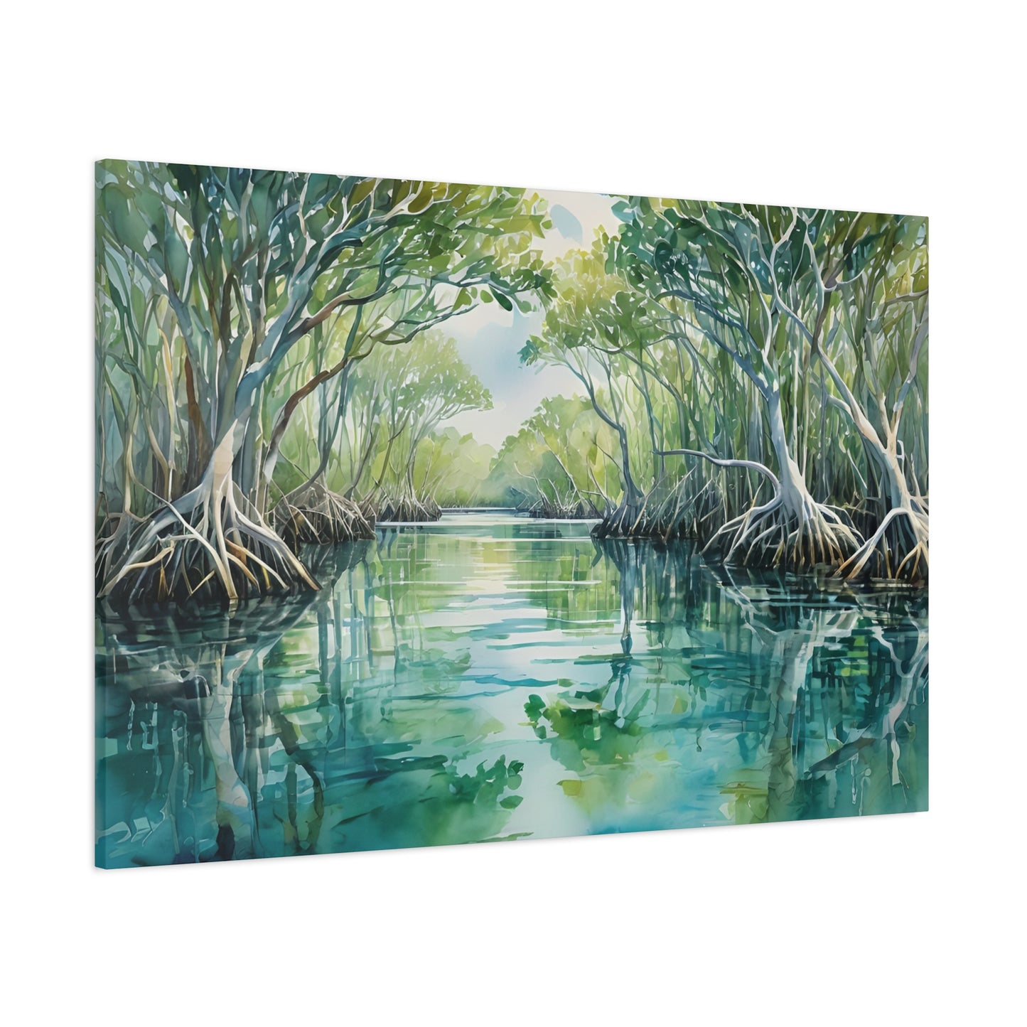 Florida Bay Vibe, Watercolor Canvas Painting, 4 of many