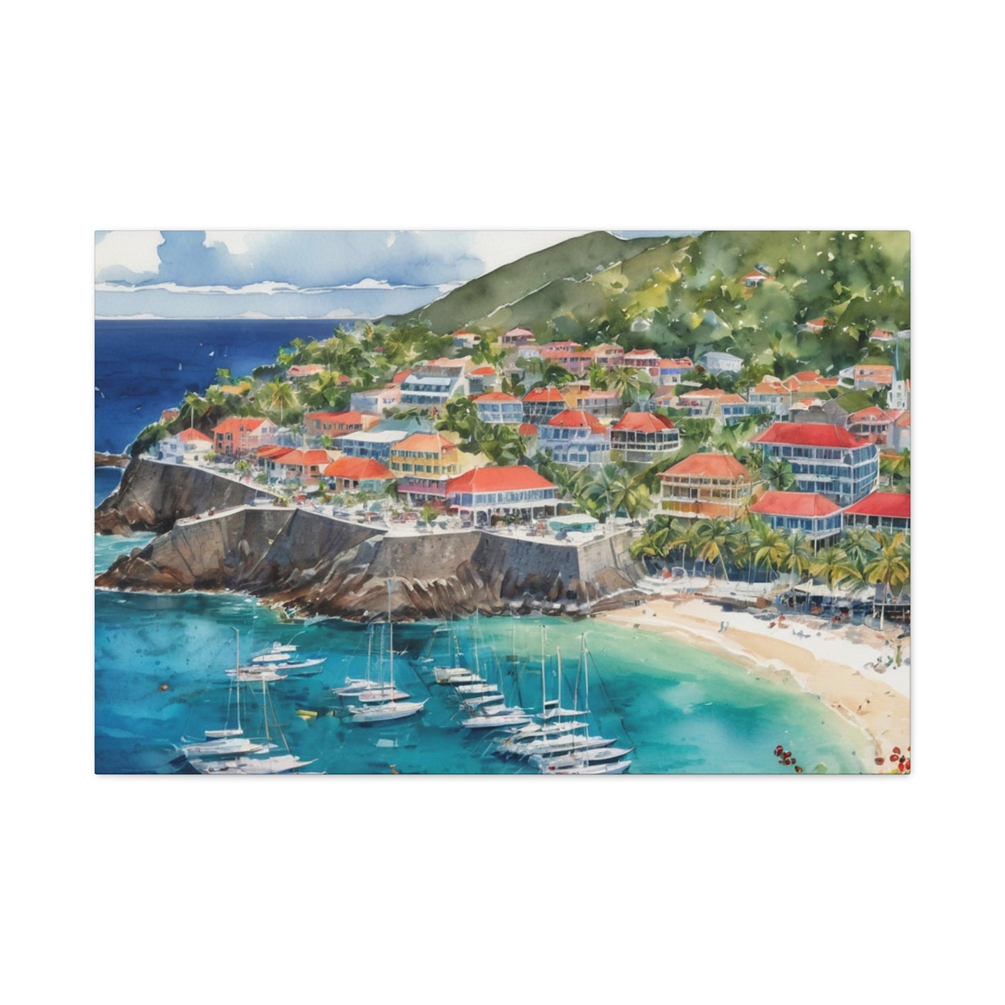 St. Barts Coastal Vibe, Canvas Painting, 6 of many