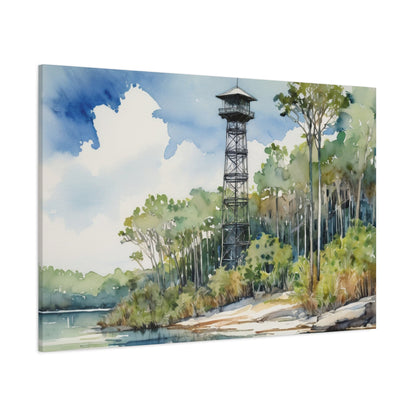 Park Tower Vibe, Watercolor Canvas Painting, 2 of many