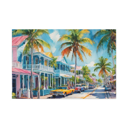 Key West Vibe, Coastal Canvas Painting, 2 of many