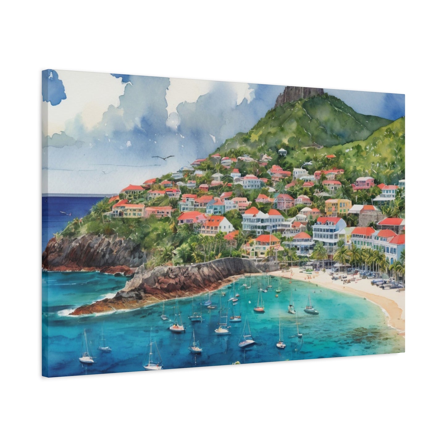 St. Barts Coastal Vibe, Canvas Painting, 4 of many