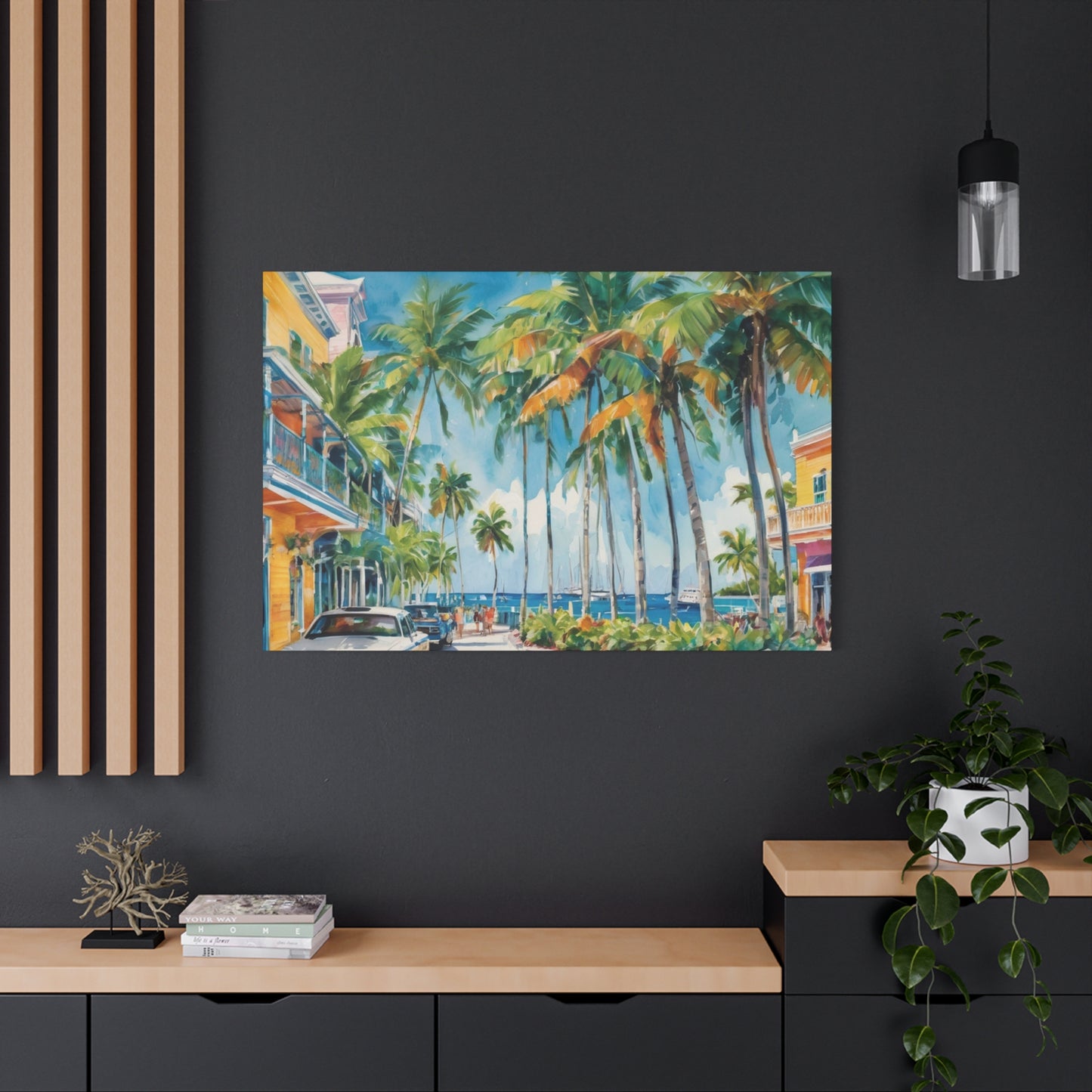 Key West Vibe, Coastal Canvas Painting, 3 of many