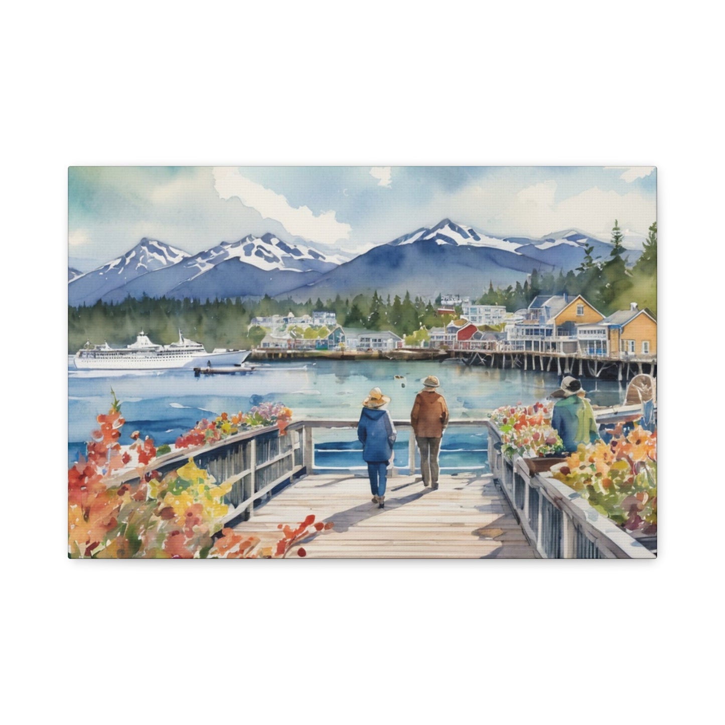 Alaska Coastal Vibe, Canvas Painting, 1 of many