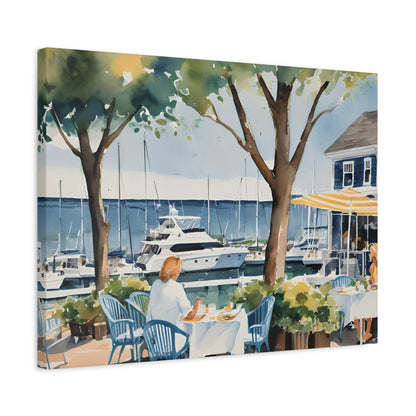 Hamptons Waterfront, Hamptons Watercolor Painting, 3 of many