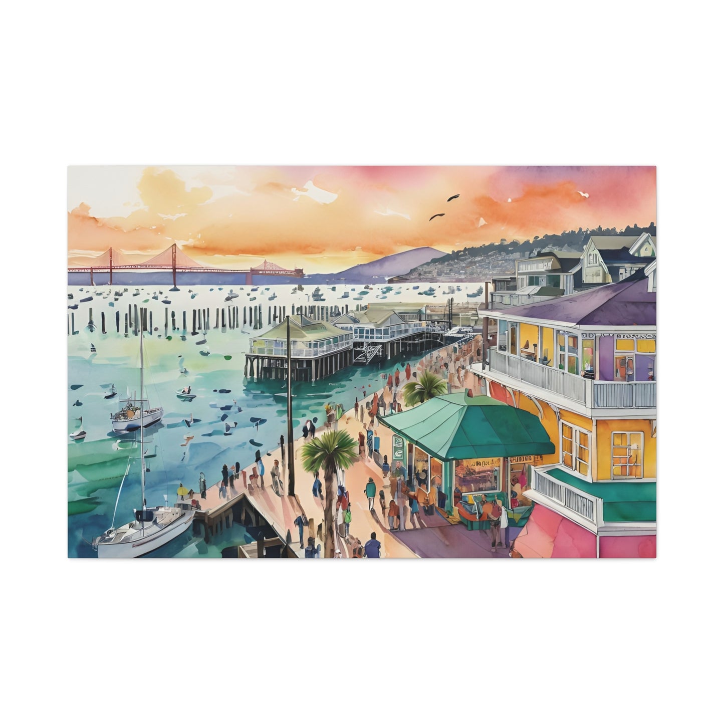 Pier 39 San Francisco Waterfront, San Francisco Painting, 5 of many