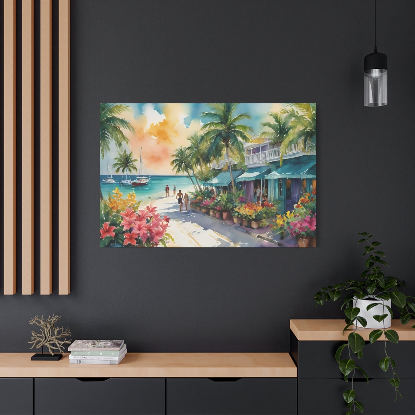 A Caribbean Vibe, Watercolor Painting, 3 of many