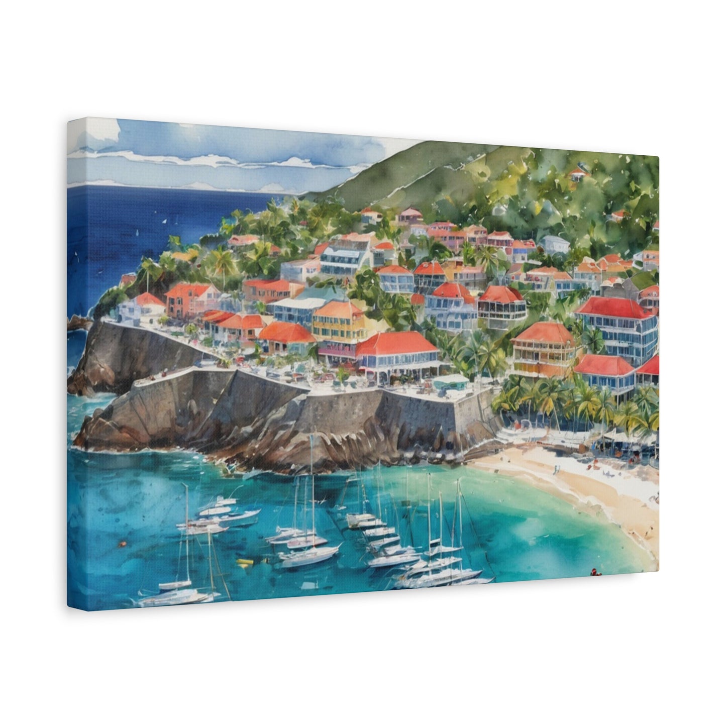 St. Barts Coastal Vibe, Canvas Painting, 6 of many