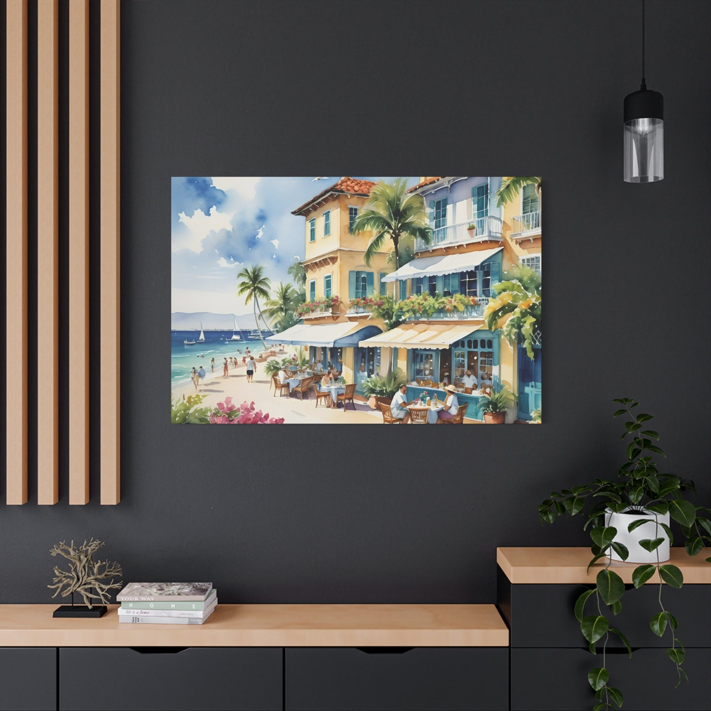 Palm Beach Waterfront, Palm Beach Watercolor Painting, 7 of many