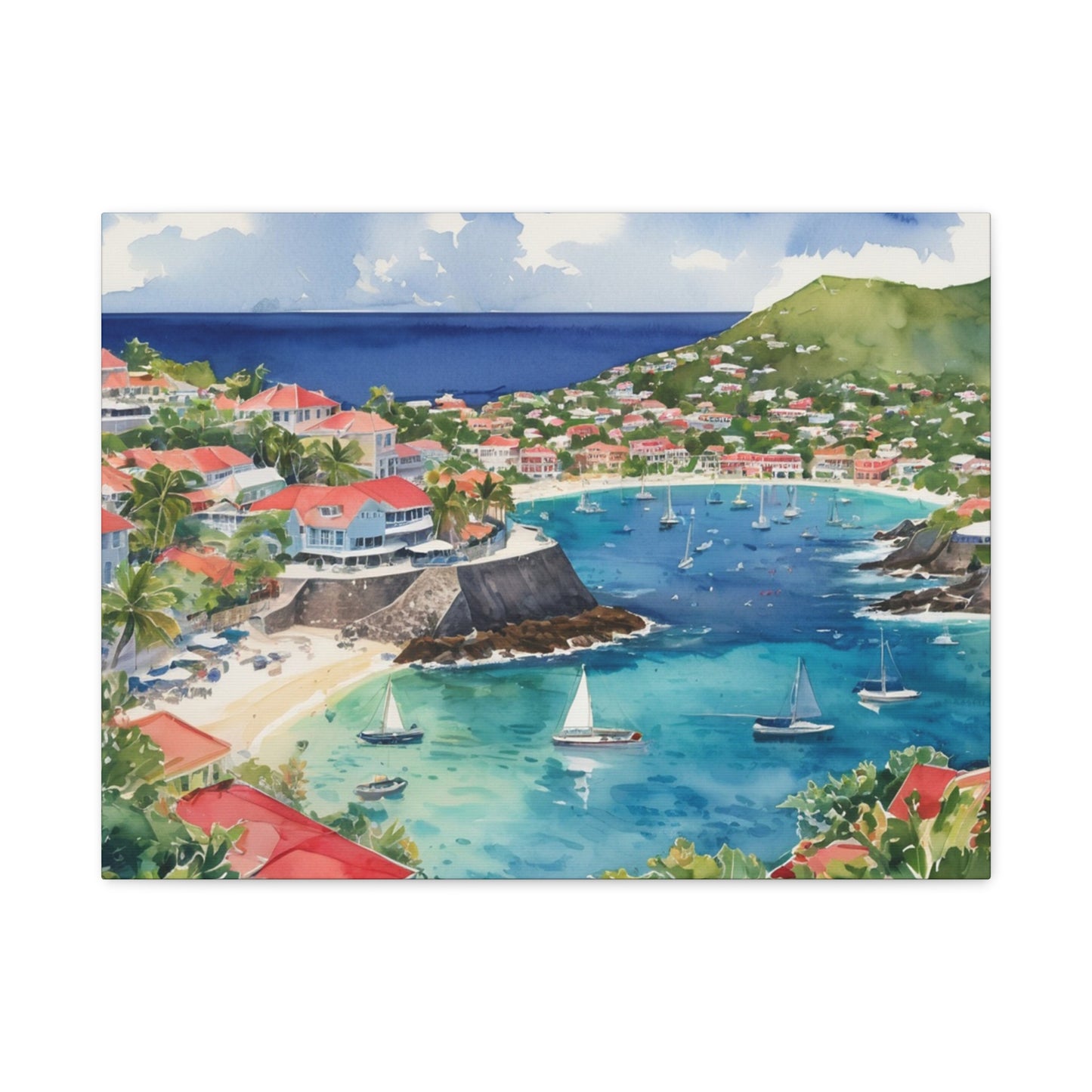 St. Barts Coastal Vibe, Canvas Painting, 9 of many