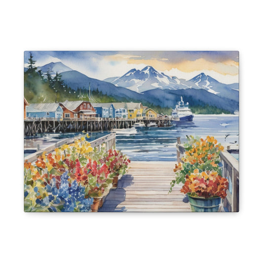 Alaska Coastal Vibe, Canvas Painting, 2 of many