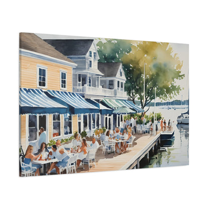 Hamptons Waterfront, Hamptons Watercolor Painting, 6 of many