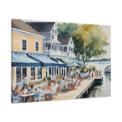 Hamptons Waterfront, Hamptons Watercolor Painting, 6 of many