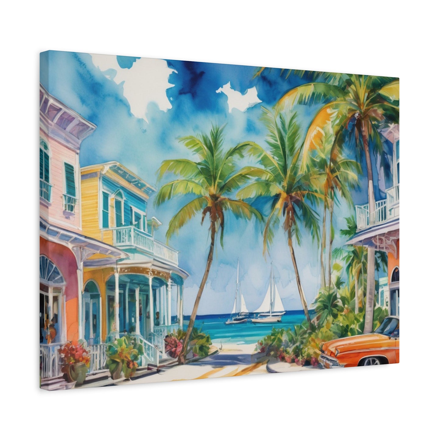 Key West Vibe, Coastal Canvas Painting, 5 of many