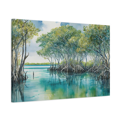 Florida Bay Vibe, Watercolor Canvas Painting, 10 of many