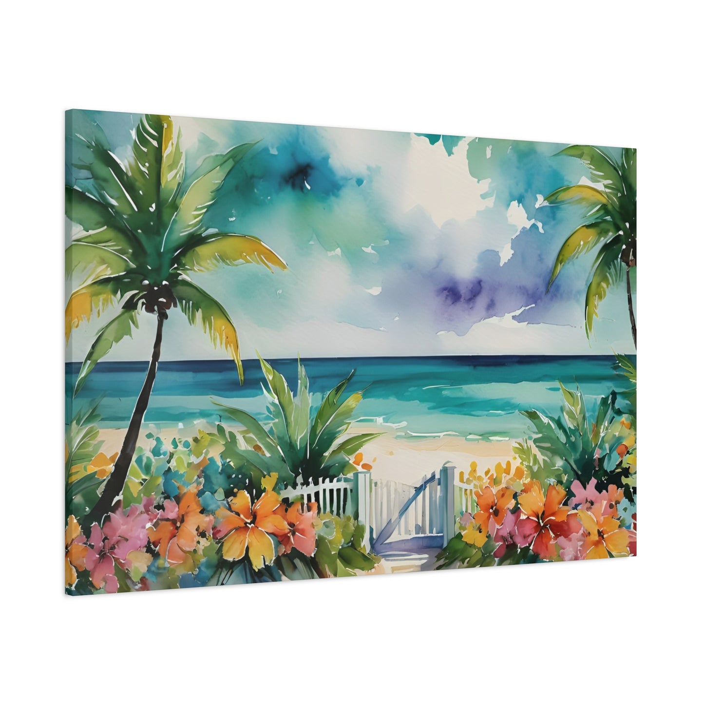 Key West Ocean Gate, Key West Watercolor Painting, 8 of many