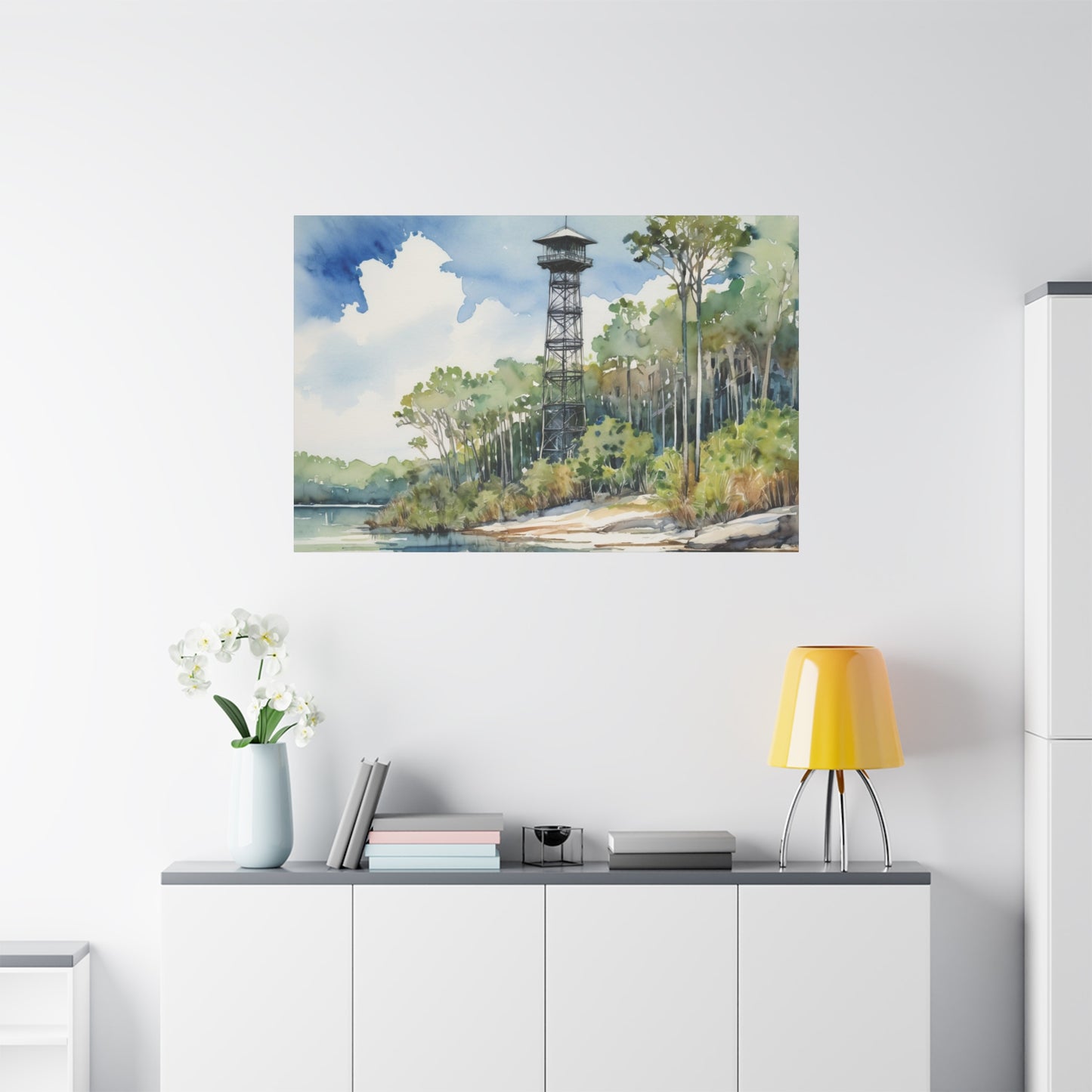 Park Tower Vibe, Watercolor Canvas Painting, 2 of many