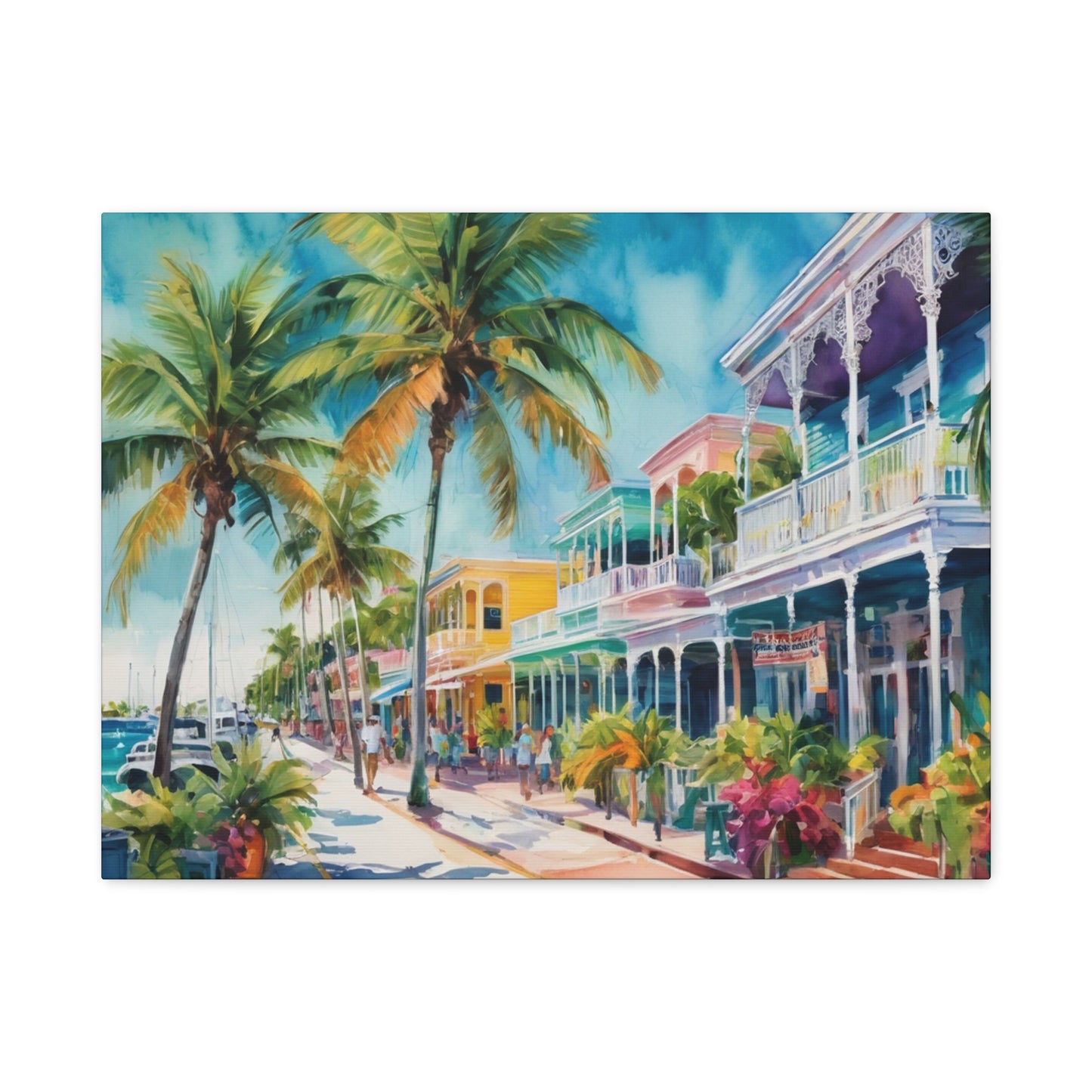 Key West Vibe, Coastal Canvas Painting, 4 of many