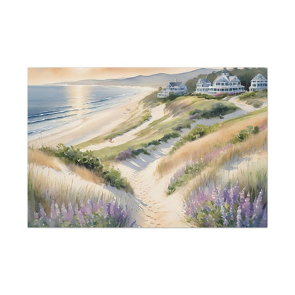 Hamptons Oceanfront Vibe, Watercolor Painting, 16 of many