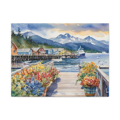 Alaska Coastal Vibe, Canvas Painting, 2 of many