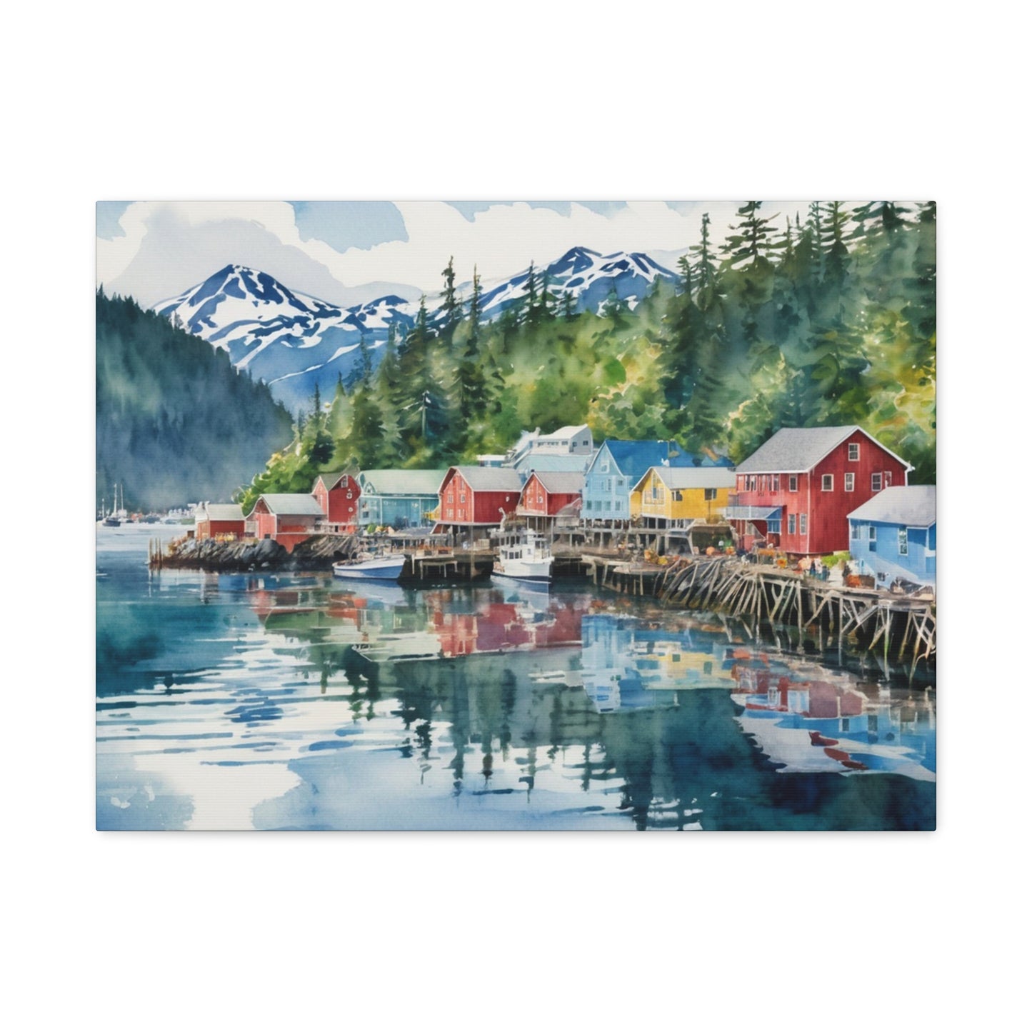 Alaska Coastal Vibe, Canvas Painting, 10 of many