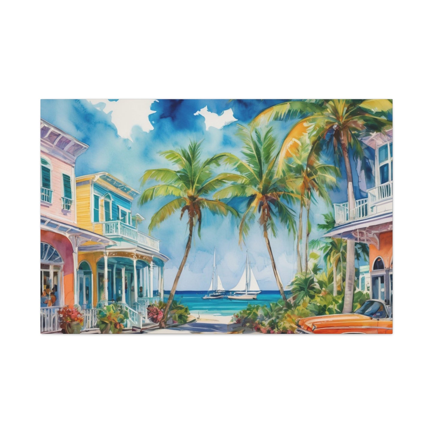 Key West Vibe, Coastal Canvas Painting, 5 of many