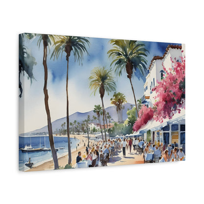 Santa Barbara Watercolor, Canvas Painting, 1 of many