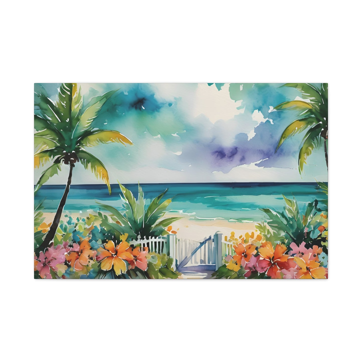 Key West Ocean Gate, Key West Watercolor Painting, 8 of many