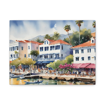 Santa Barbara Watercolor, Canvas Painting, 2 of many