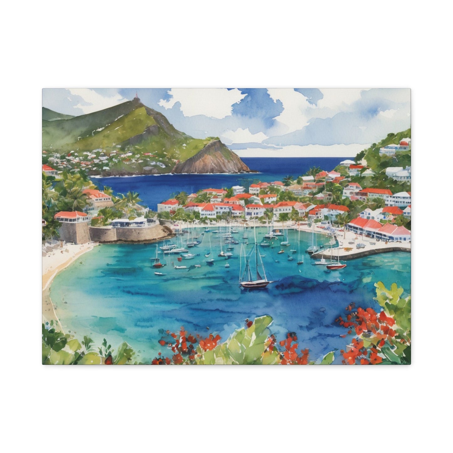 St. Barts Coastal Vibe, Canvas Painting, 8 of many