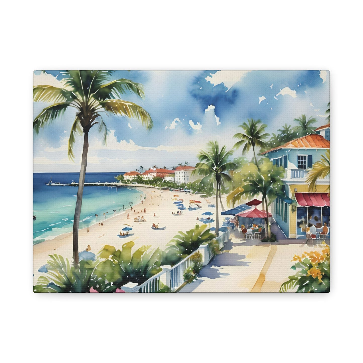 Palm Beach Waterfront, Palm Beach Watercolor Painting, 8 of many